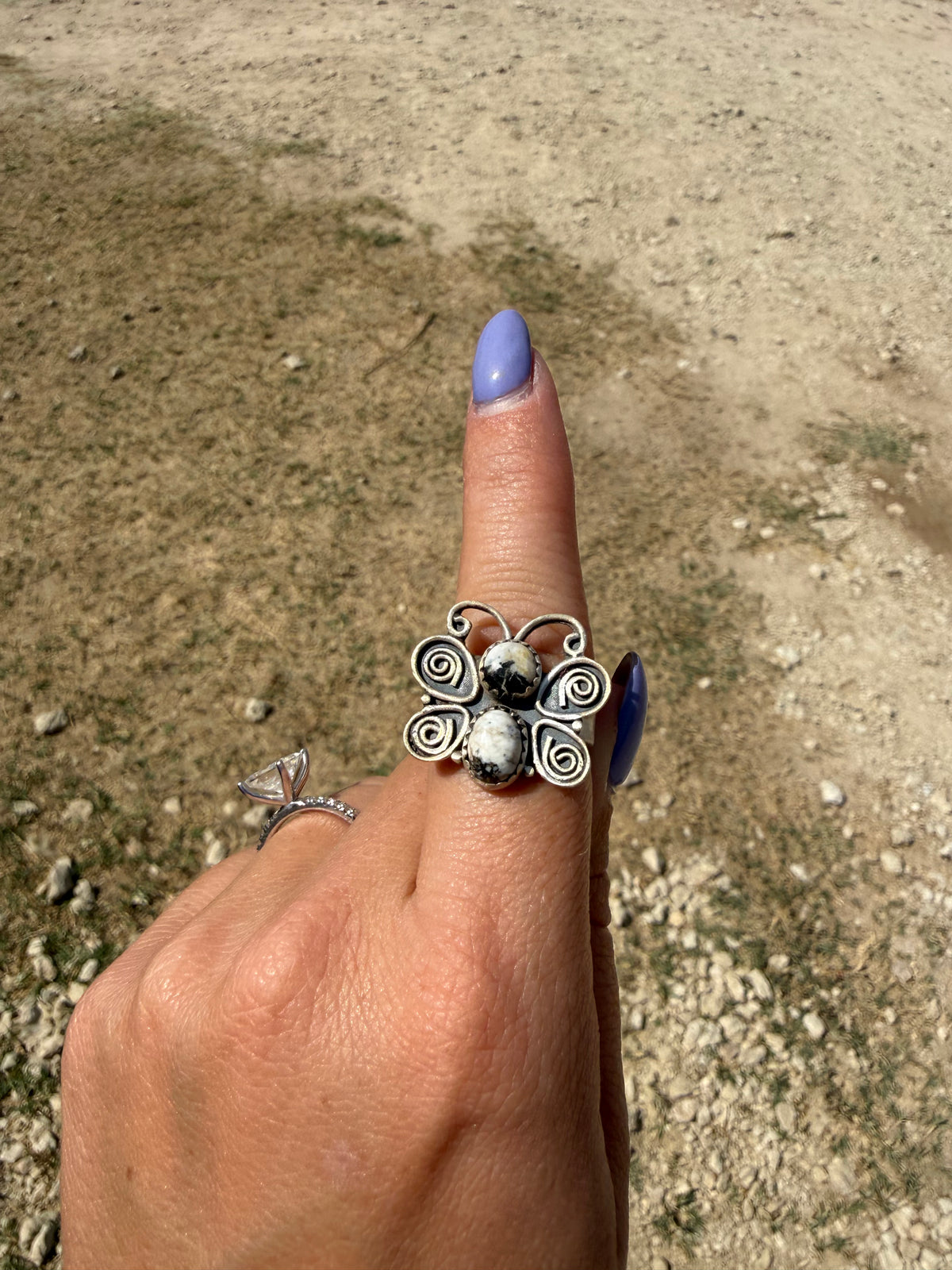 White Buffalo adjustable ring