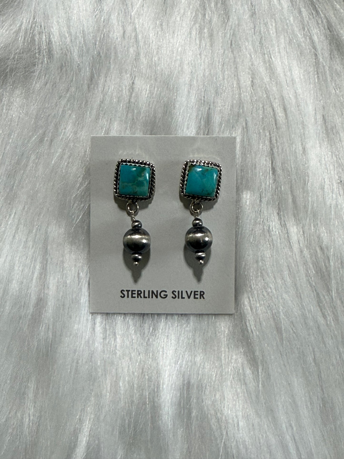 Kingman turquoise earrings- Hada collection
