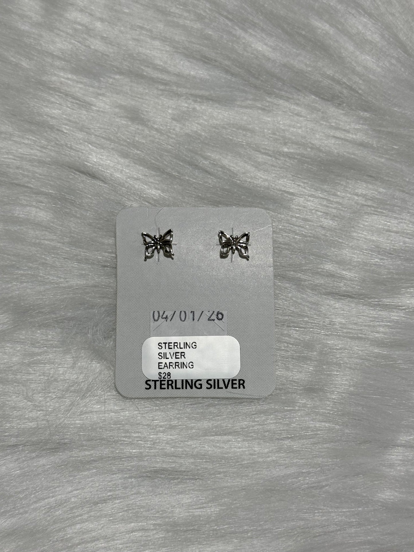 Sterling silver butterfly earrings
