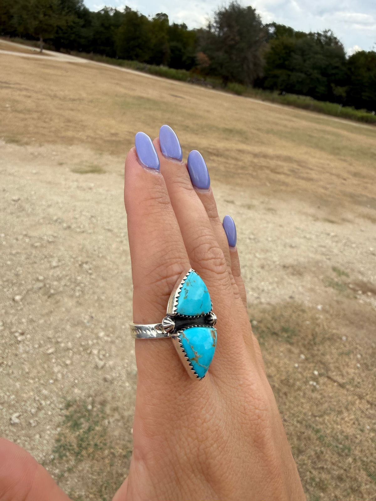 Kingman turquoise ring- adjustable