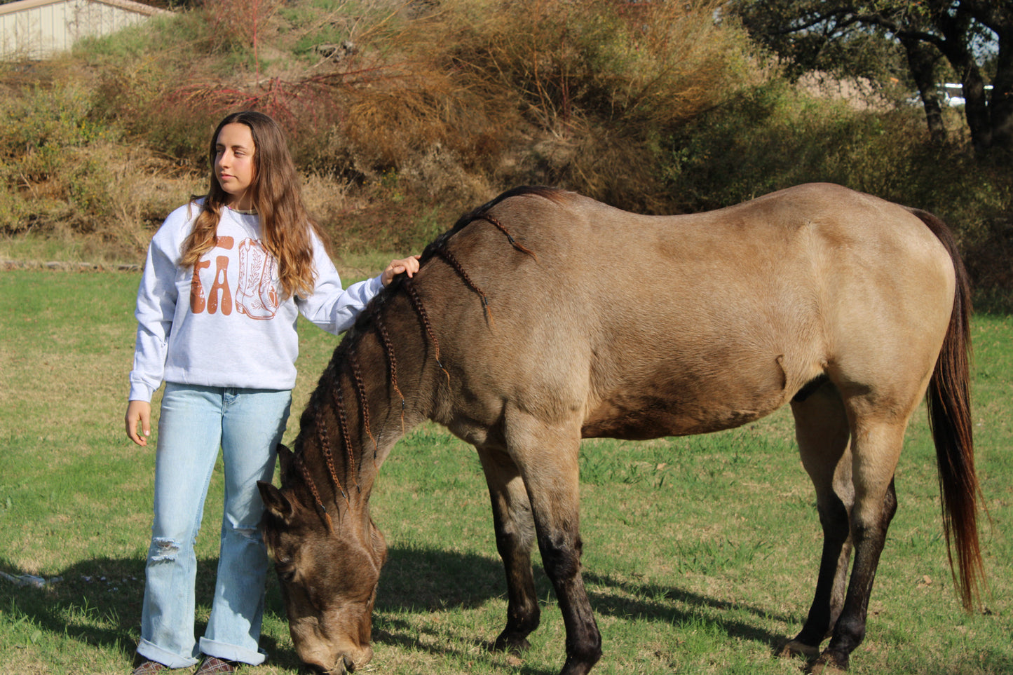 Wholehearted Motherhood and Co. - Fall Western Cowboy Fall Graphic Sweatshirt