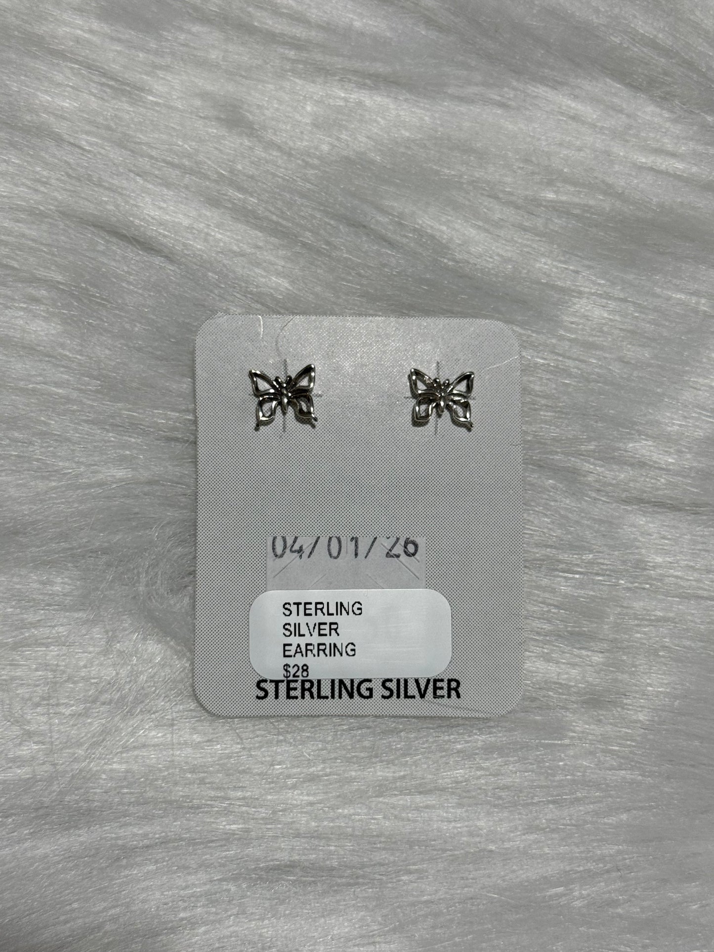 Sterling silver butterfly earrings