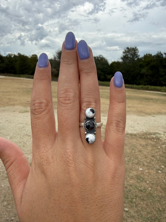 White Buffalo ring - adjustable