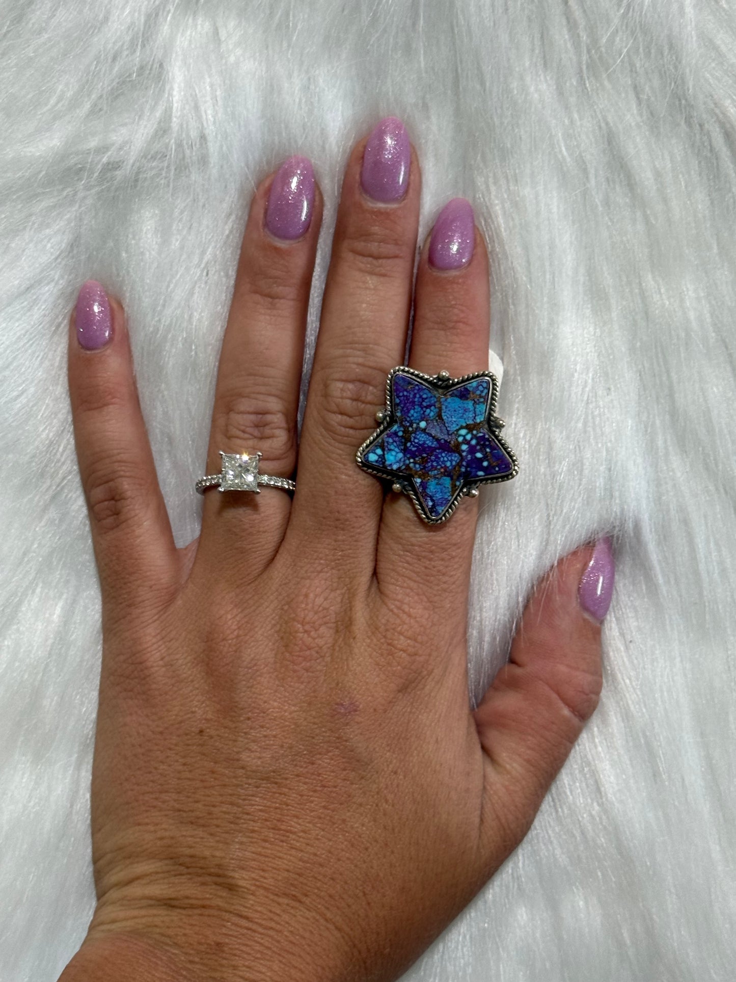 Purple Mojave adjustable ring