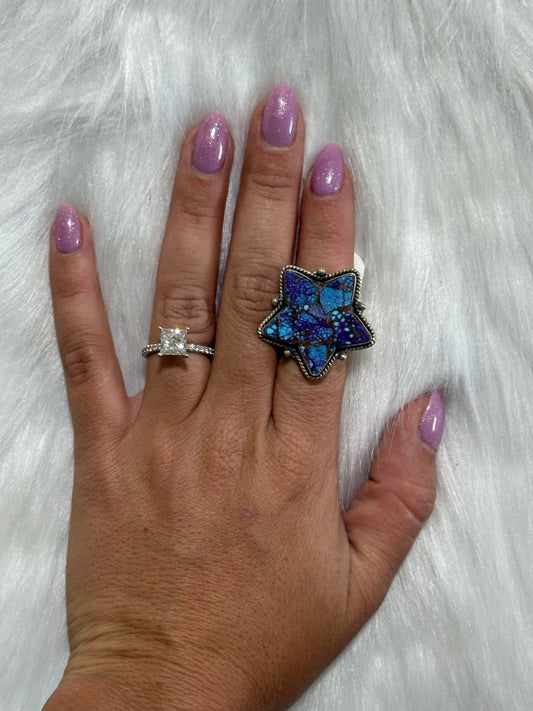 Purple Mojave adjustable ring