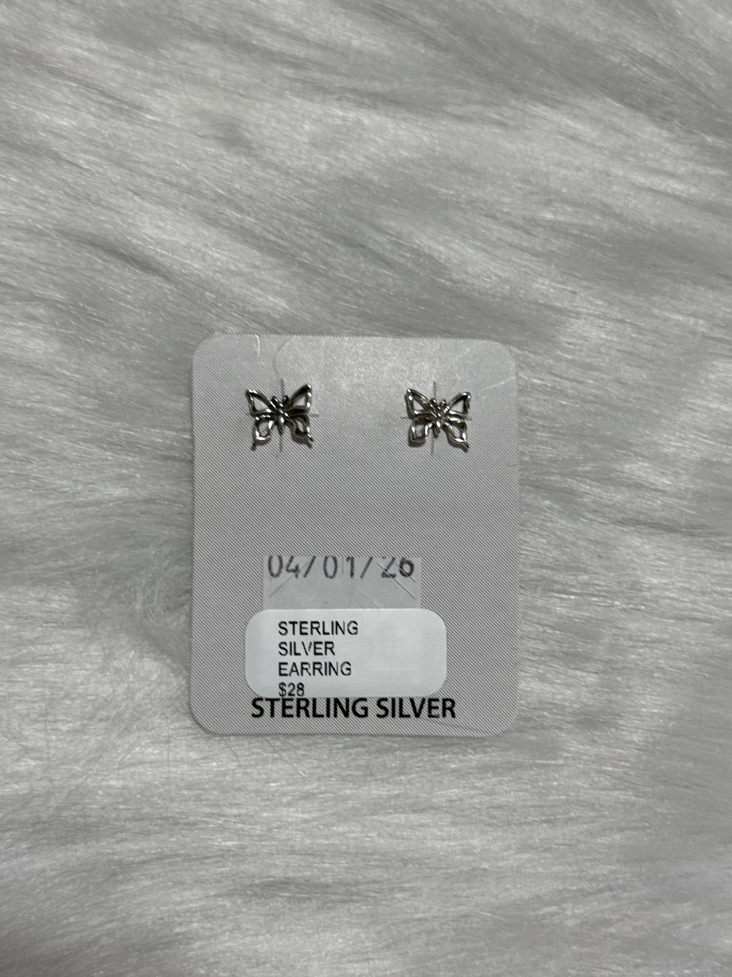 Sterling silver butterfly earrings
