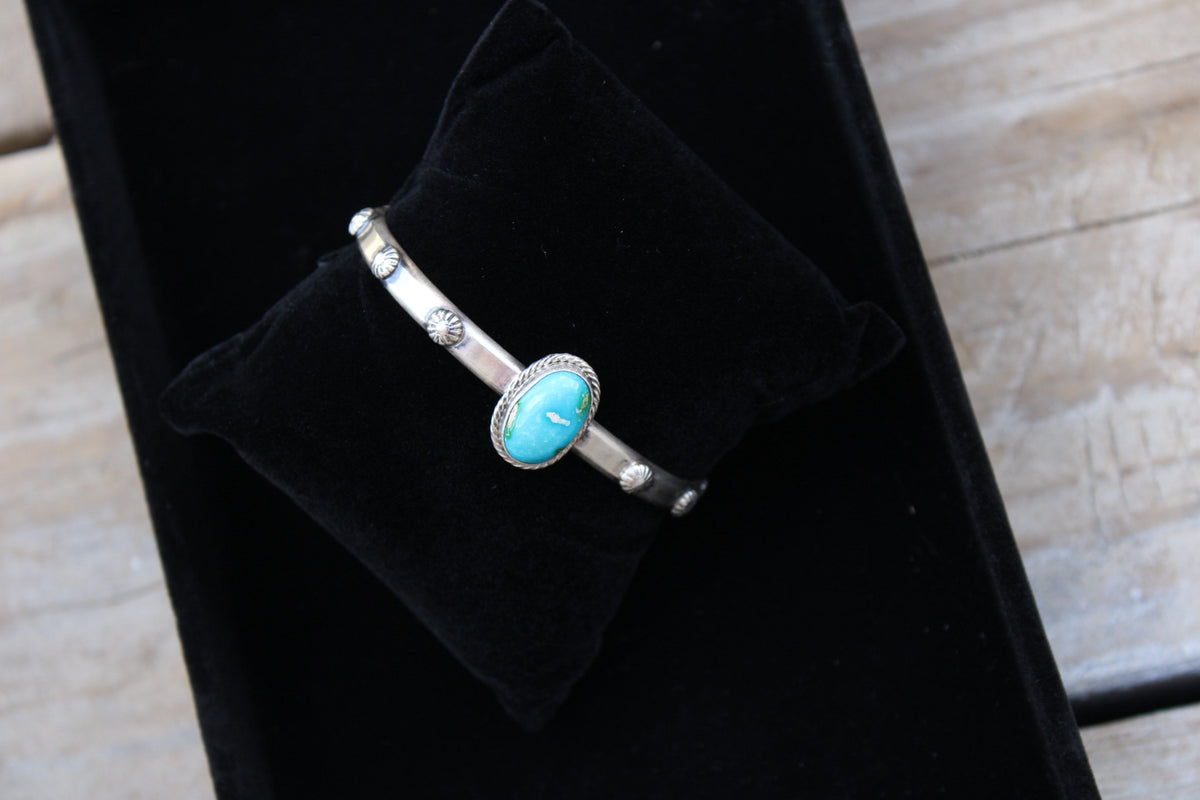 Sonoran Gold Navajo handmade cuff- Sam Yellowhair