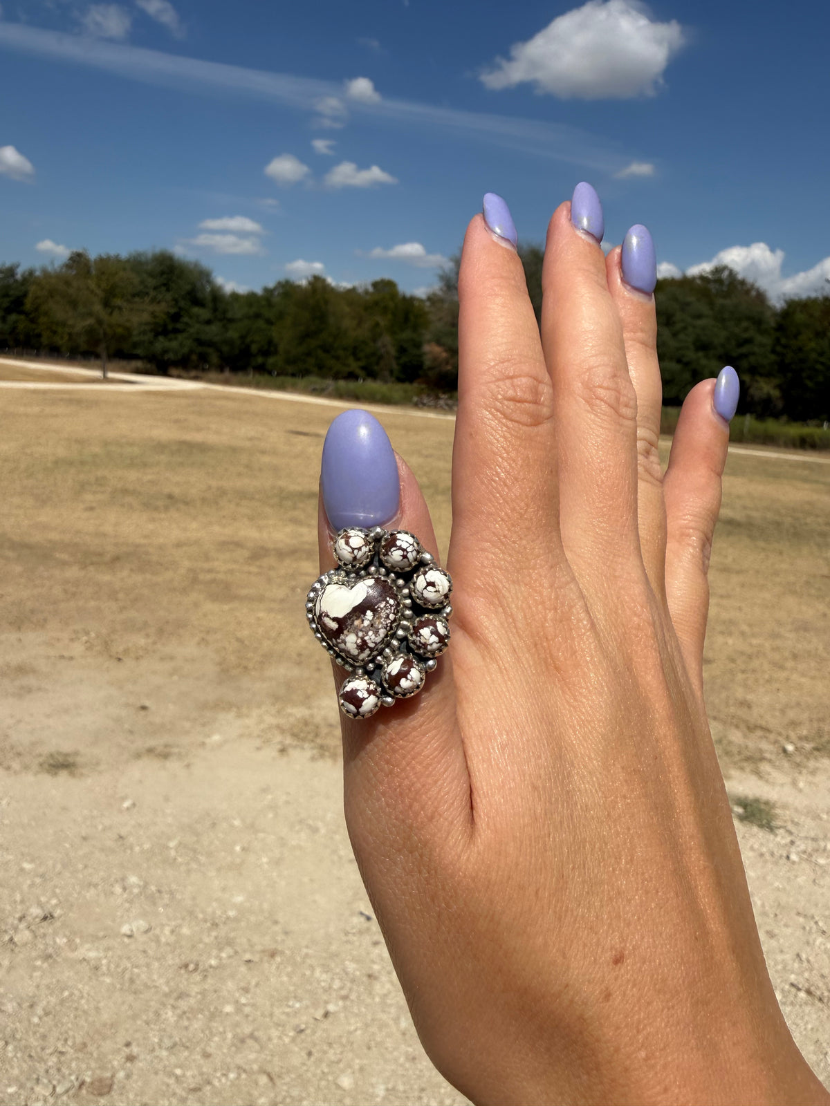 Wild horse heart ring- adjustable