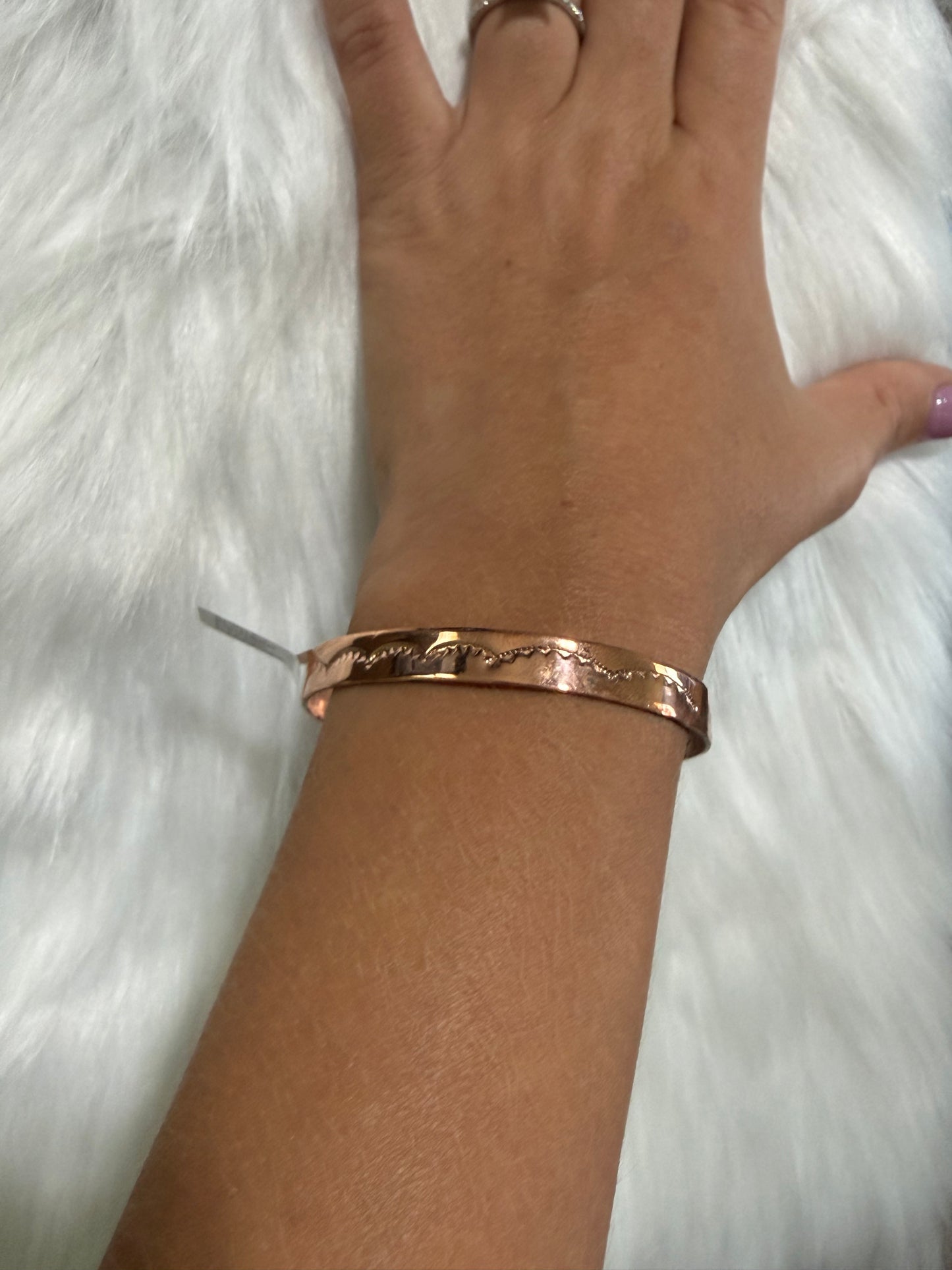 Copper bracelet Navajo made by Shirley plumber