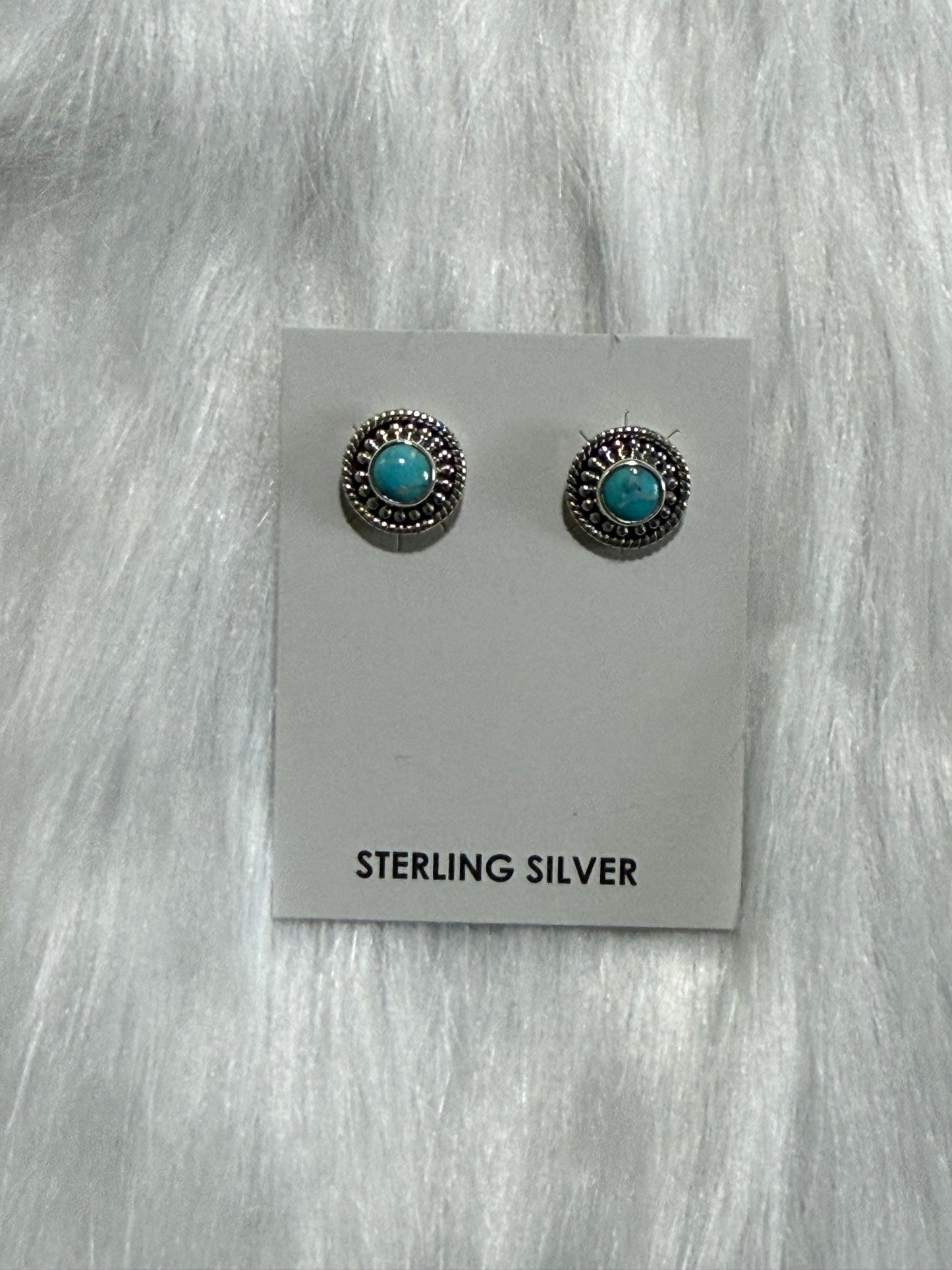 Hada collection Sterling silver Kingman turquoise earrings