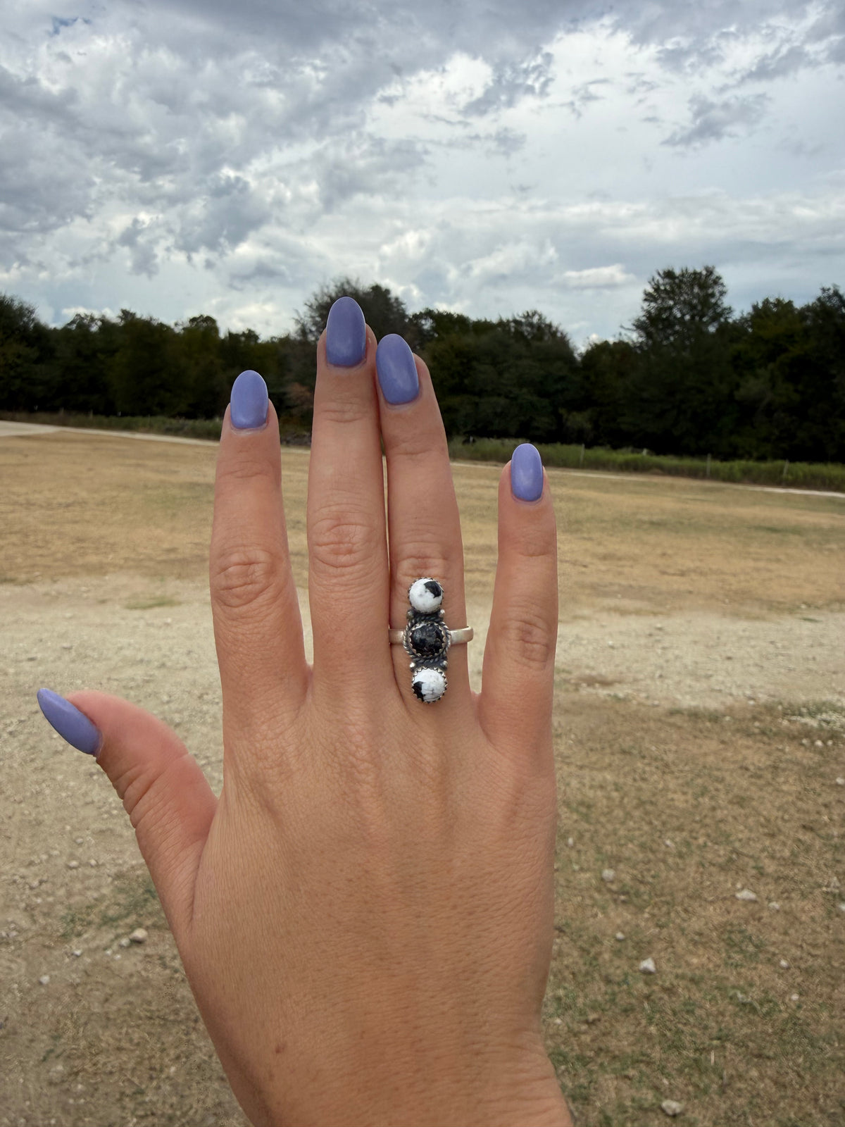 White Buffalo ring - adjustable
