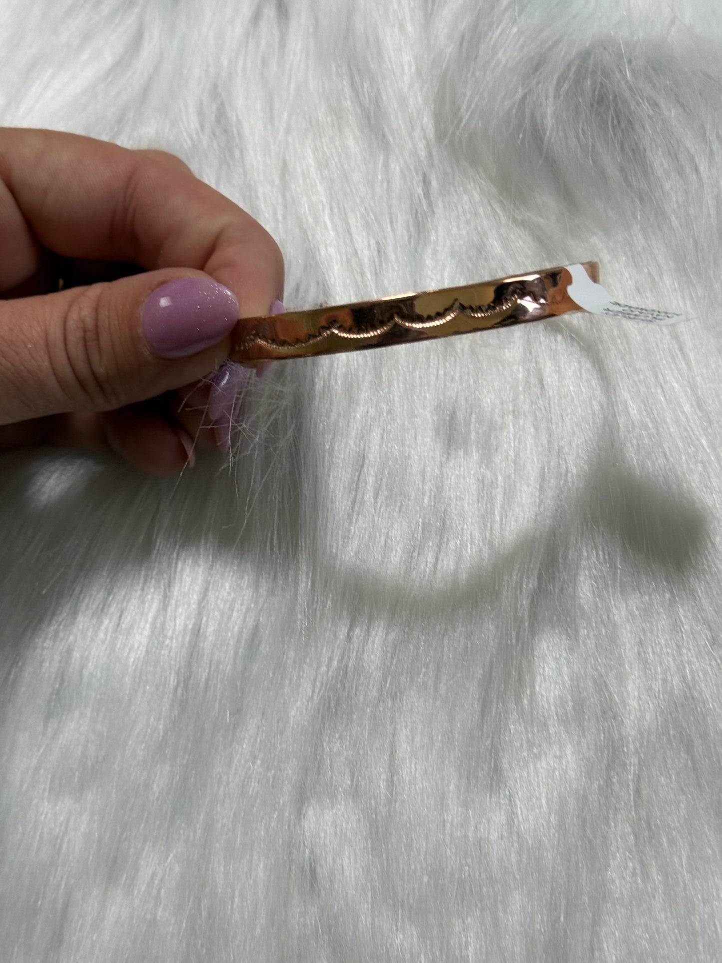 Copper bracelet Navajo made by Shirley plumber