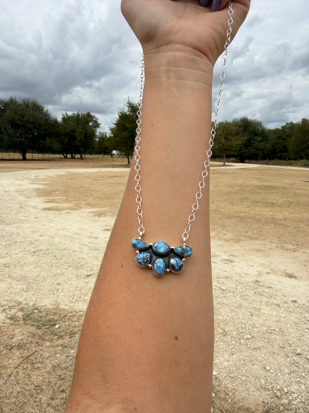 Golden Hill Half Cluster Necklace