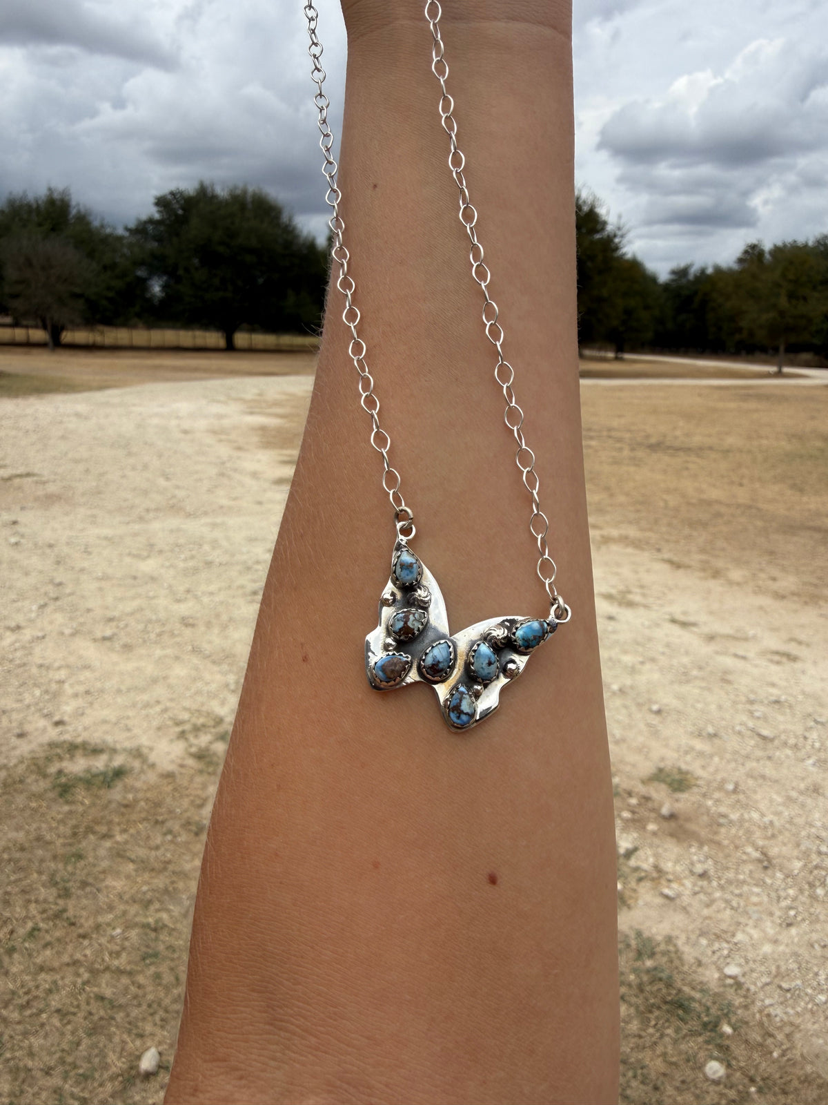 Golden Hill Butterfly Necklace