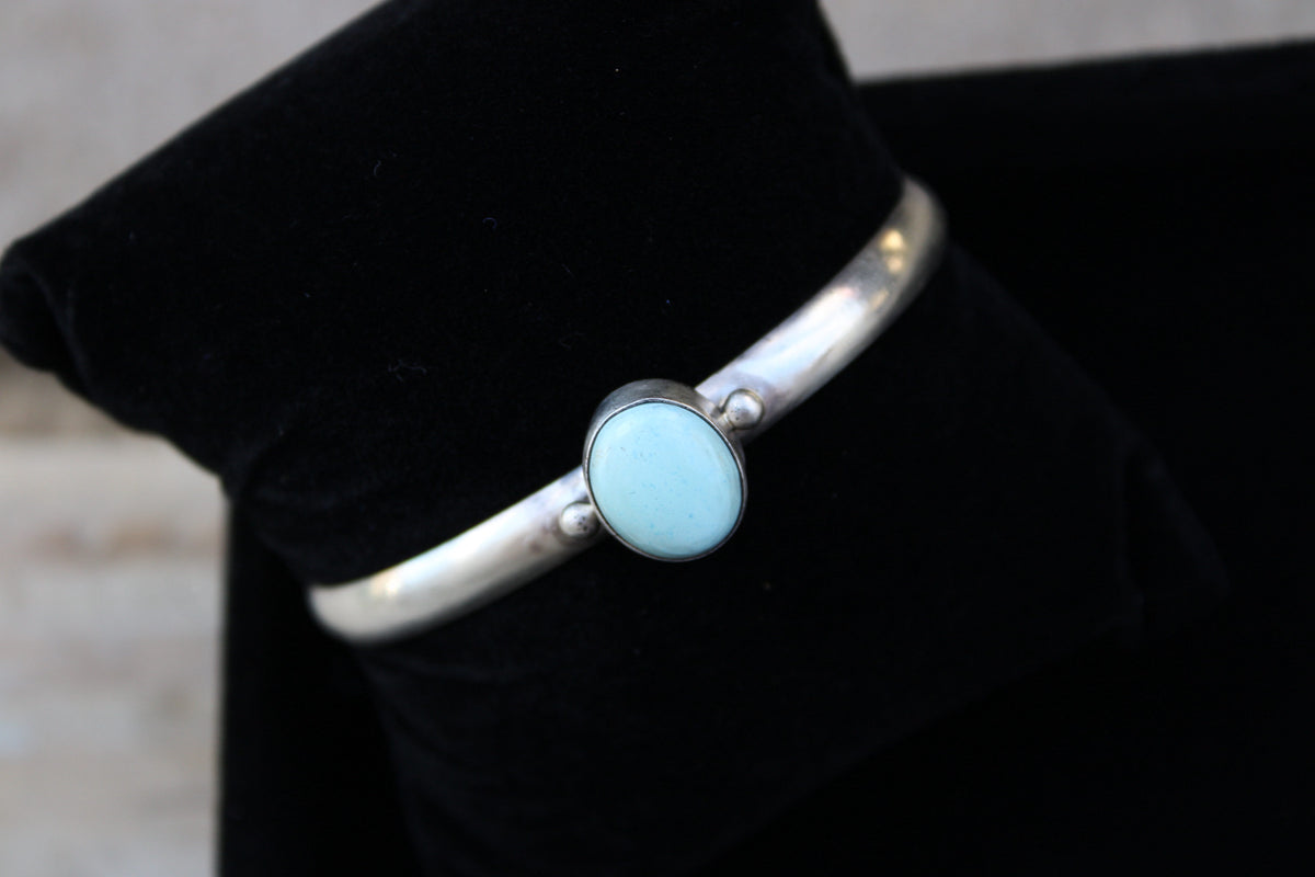 Golden Hills sterling silver cuff- Navajo handmade- Scott Skeets