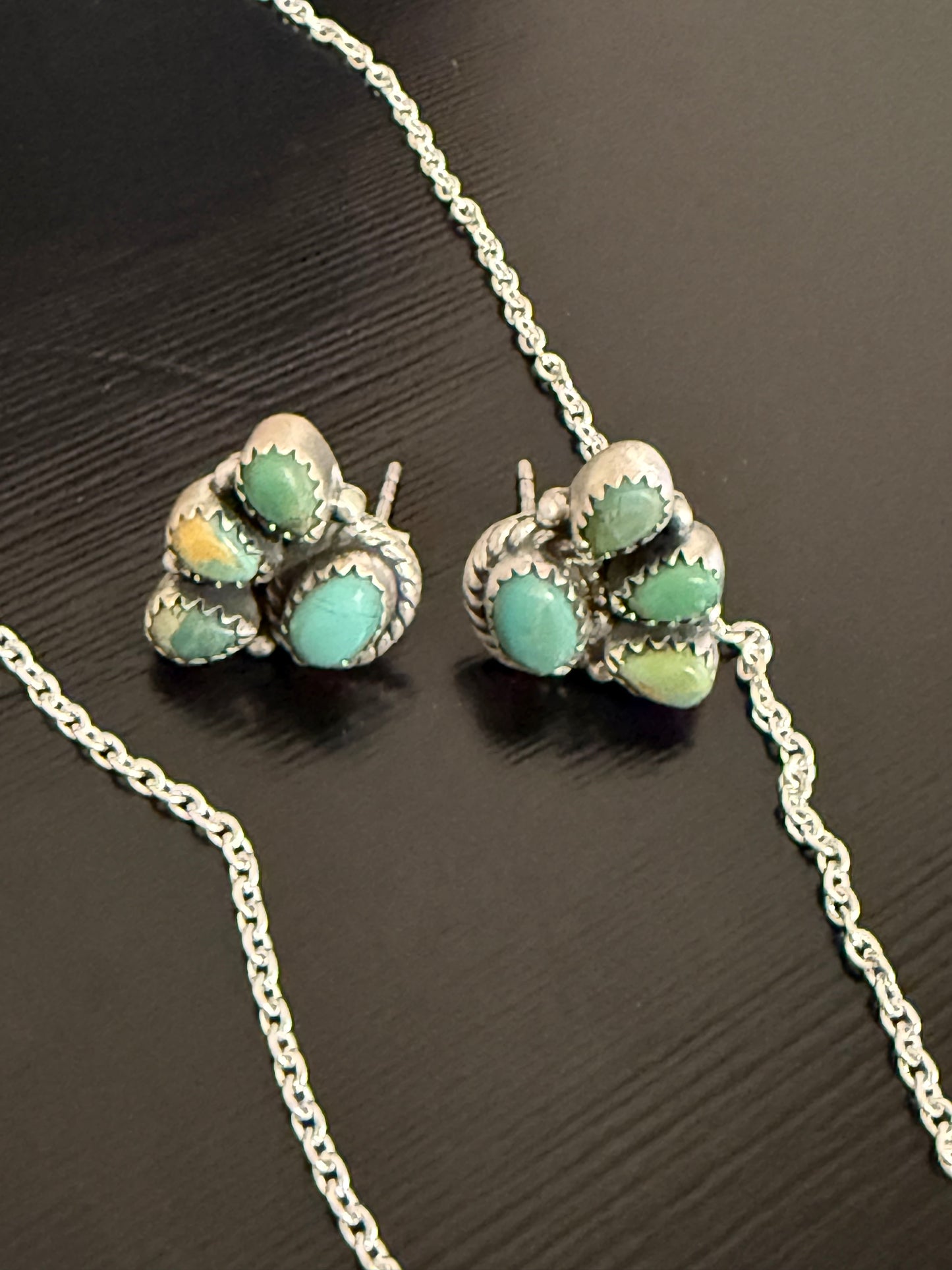 Handmade turquoise & sterling silver earrings