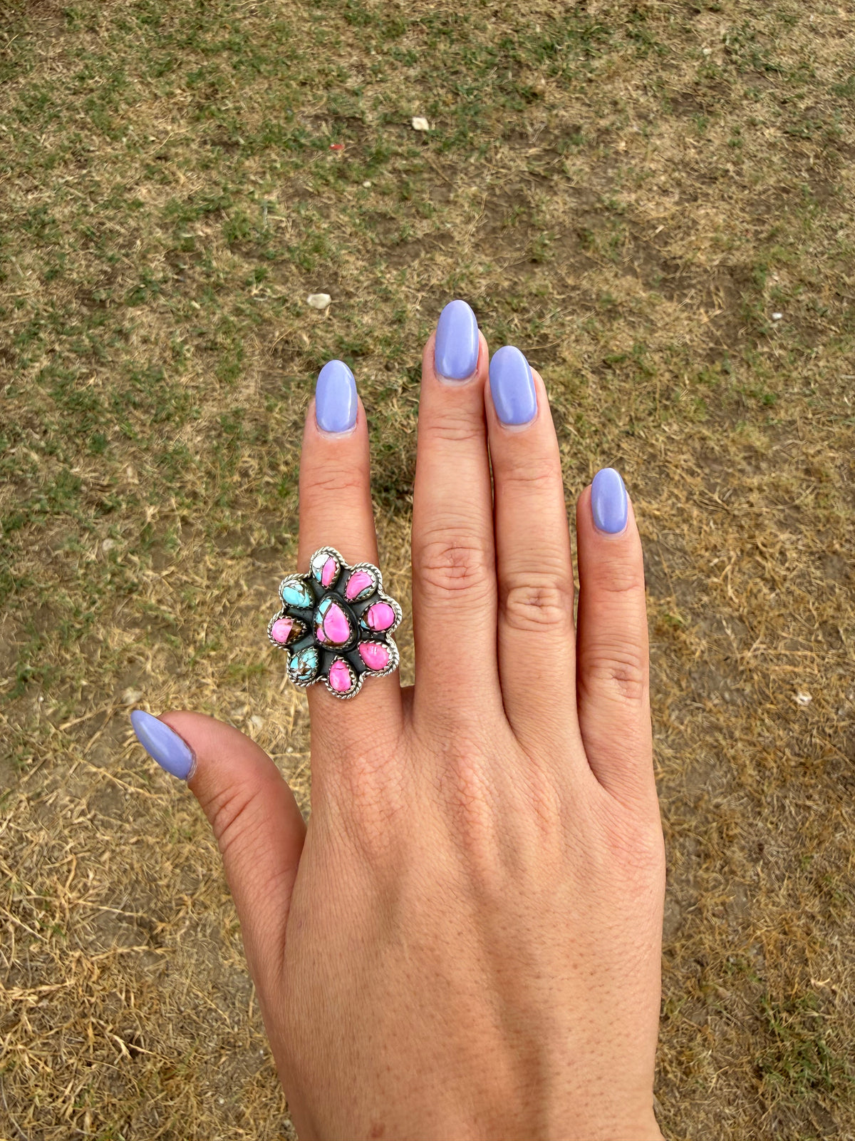 Cotton candy w/ teardrop center-adjustable