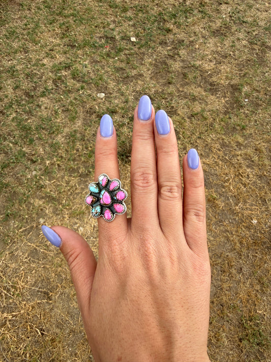 Cotton candy w/ teardrop center-adjustable
