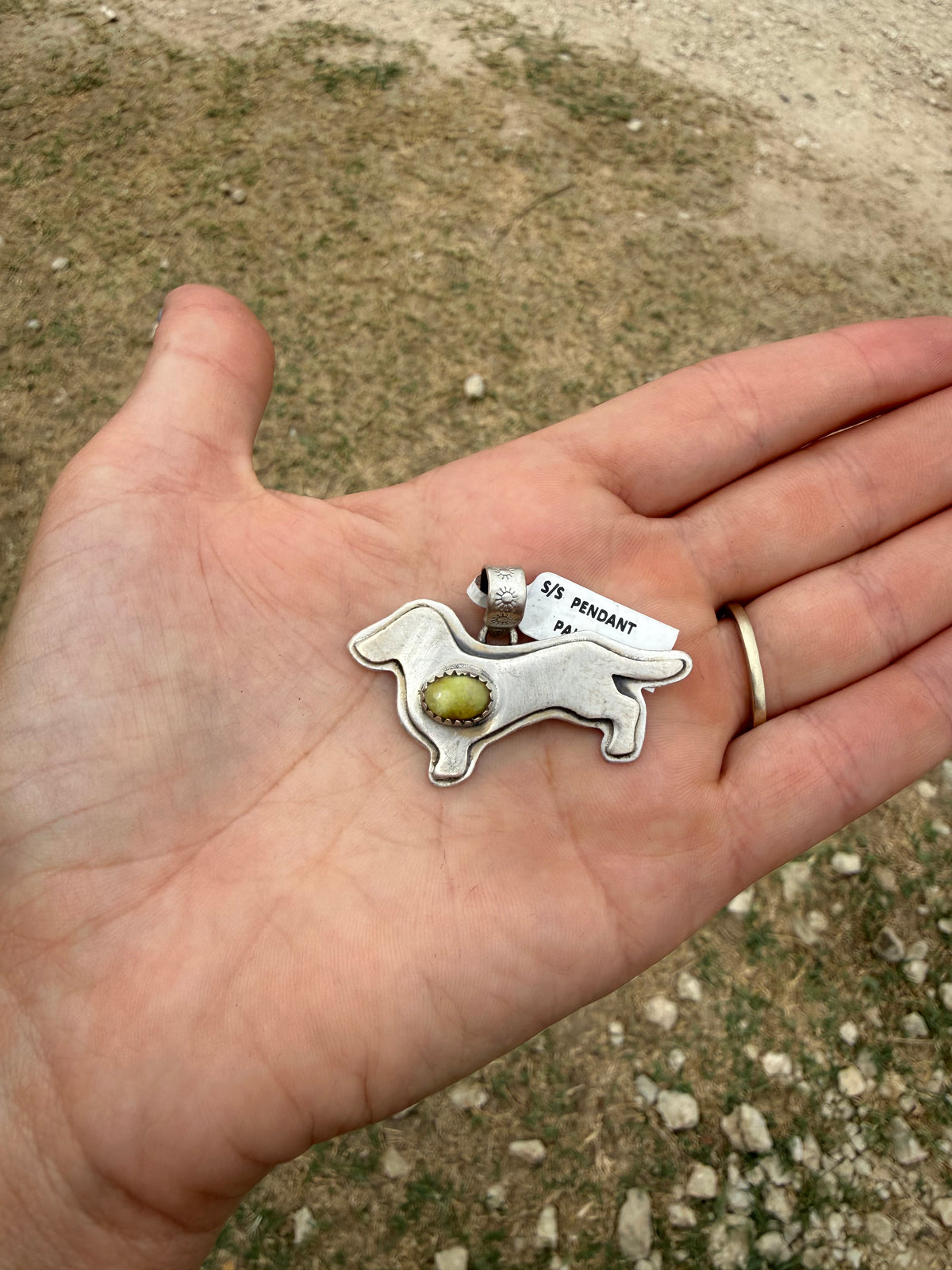Palomino Wiener Dog Pendant