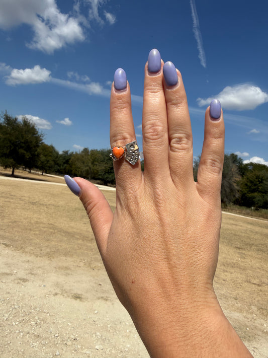 Spiny oyster card ring- adjustable