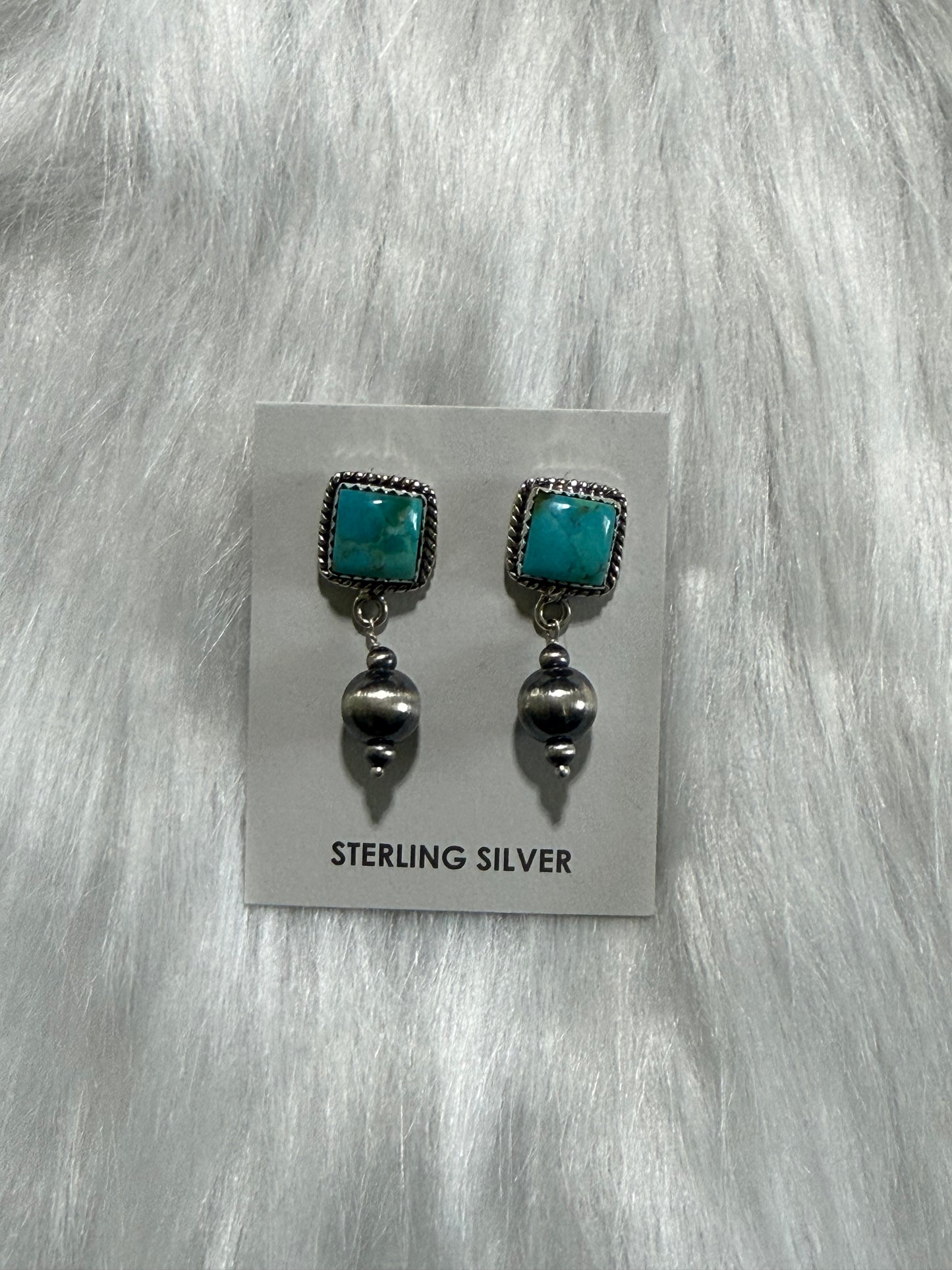 Kingman turquoise earrings- Hada collection