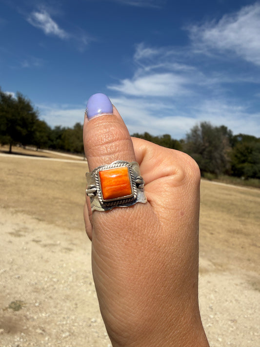 SIZE 10 spiny oyster cactus ring