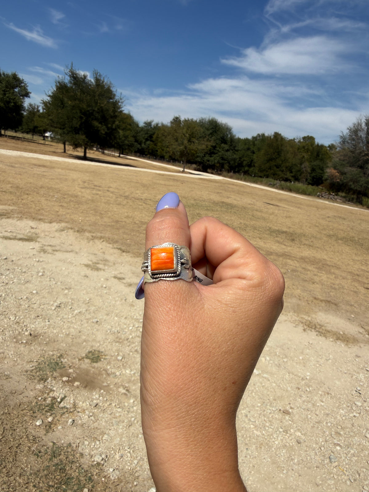 SIZE 10 spiny oyster cactus ring