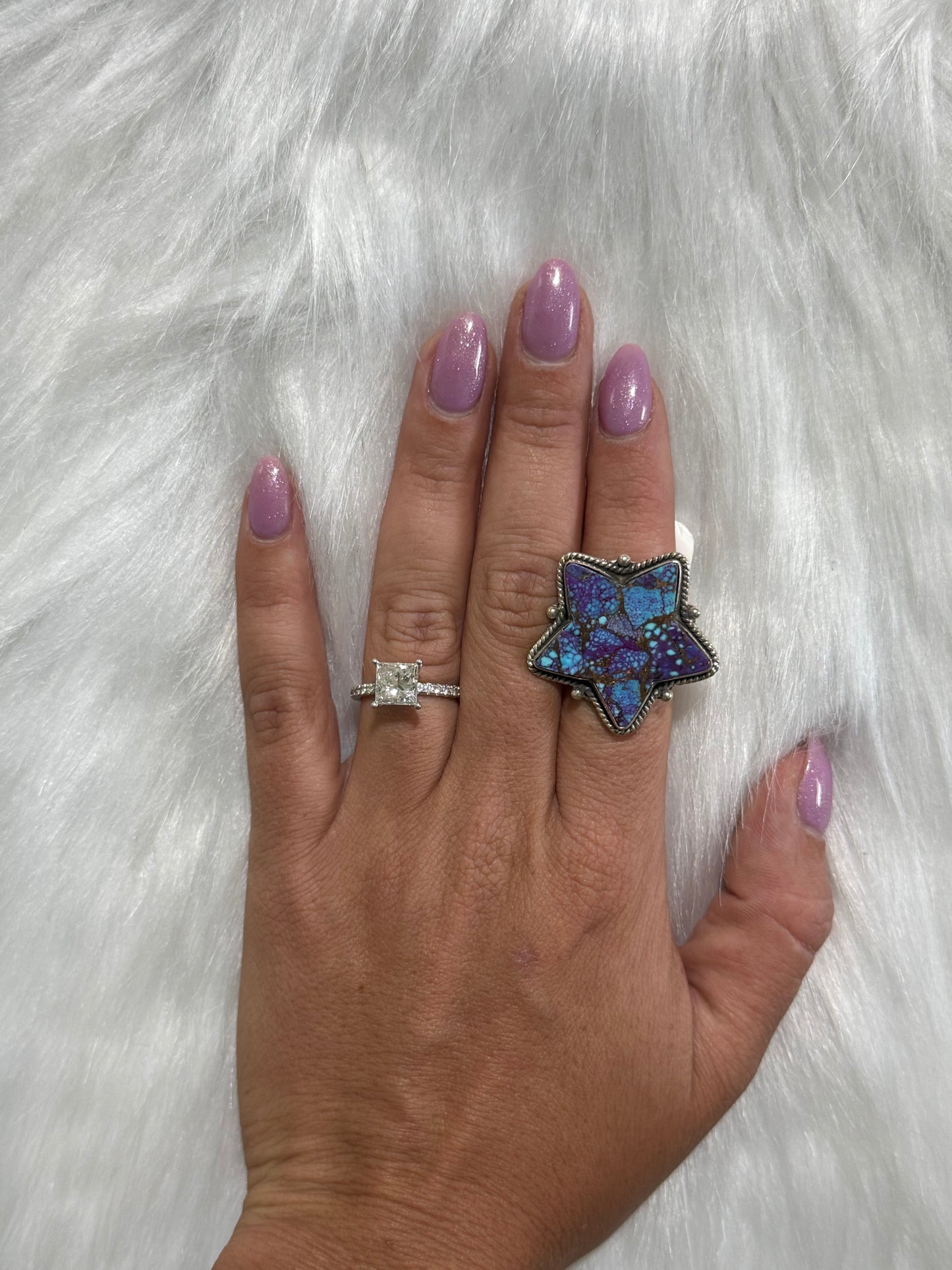 Purple Mojave adjustable ring