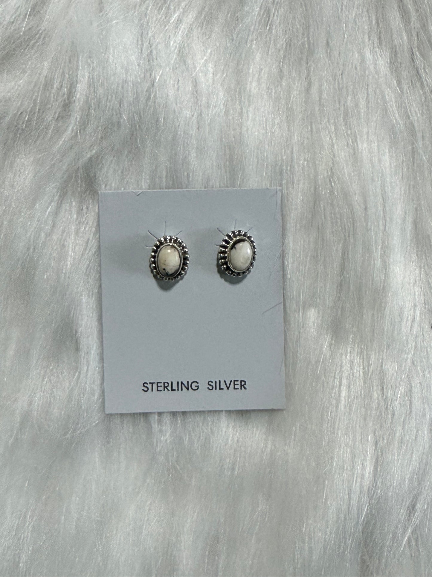 White buffalo earrings- hada collection