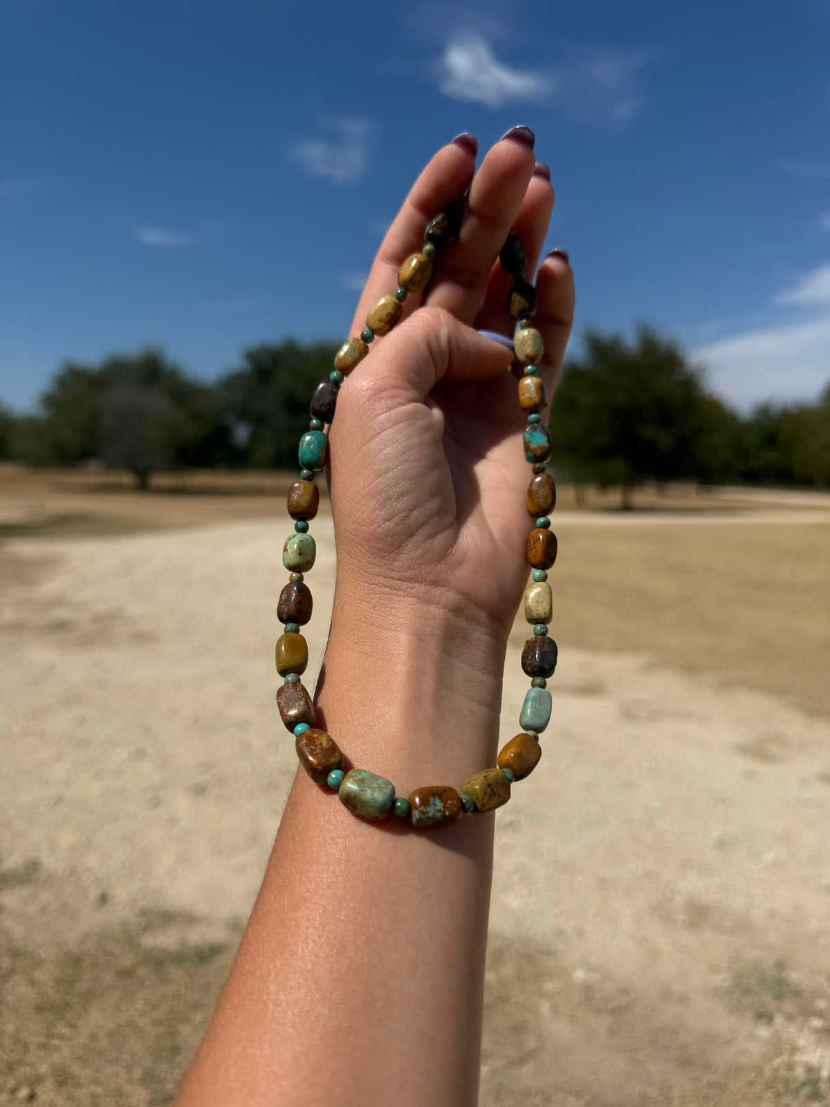 16” Hubei turquoise necklace