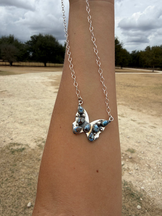 Golden Hill Butterfly Necklace