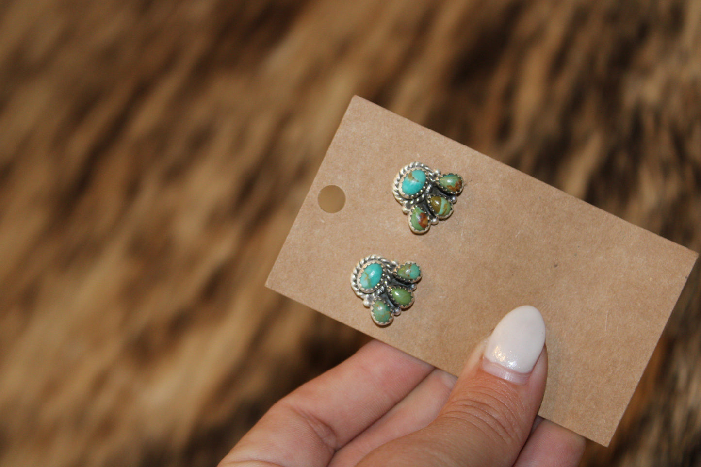 Handmade turquoise & sterling silver earrings