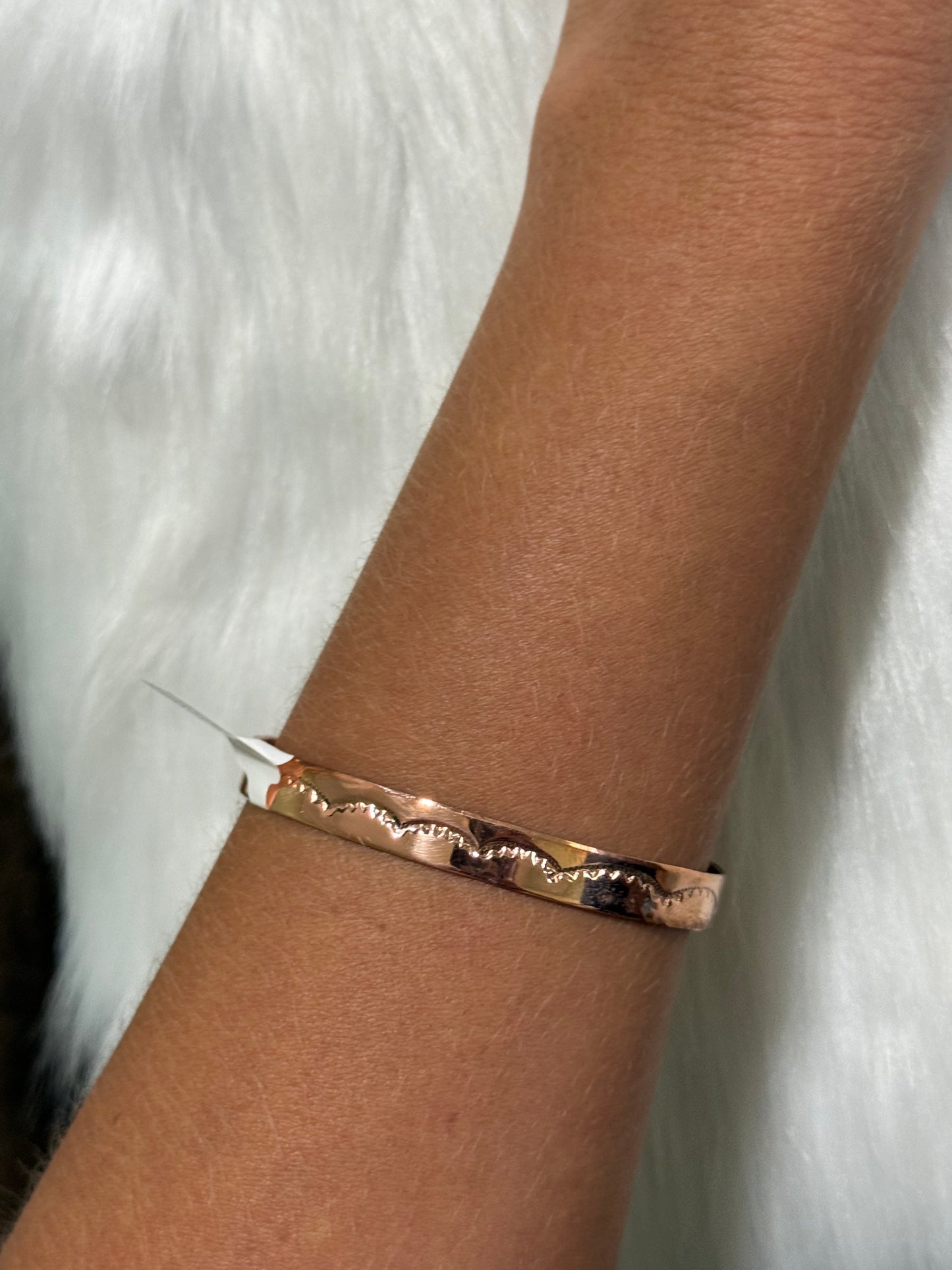 Copper bracelet Navajo made by Shirley plumber