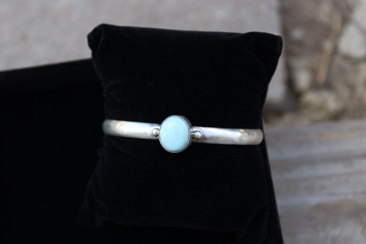 Golden Hills sterling silver cuff- Navajo handmade- Scott Skeets