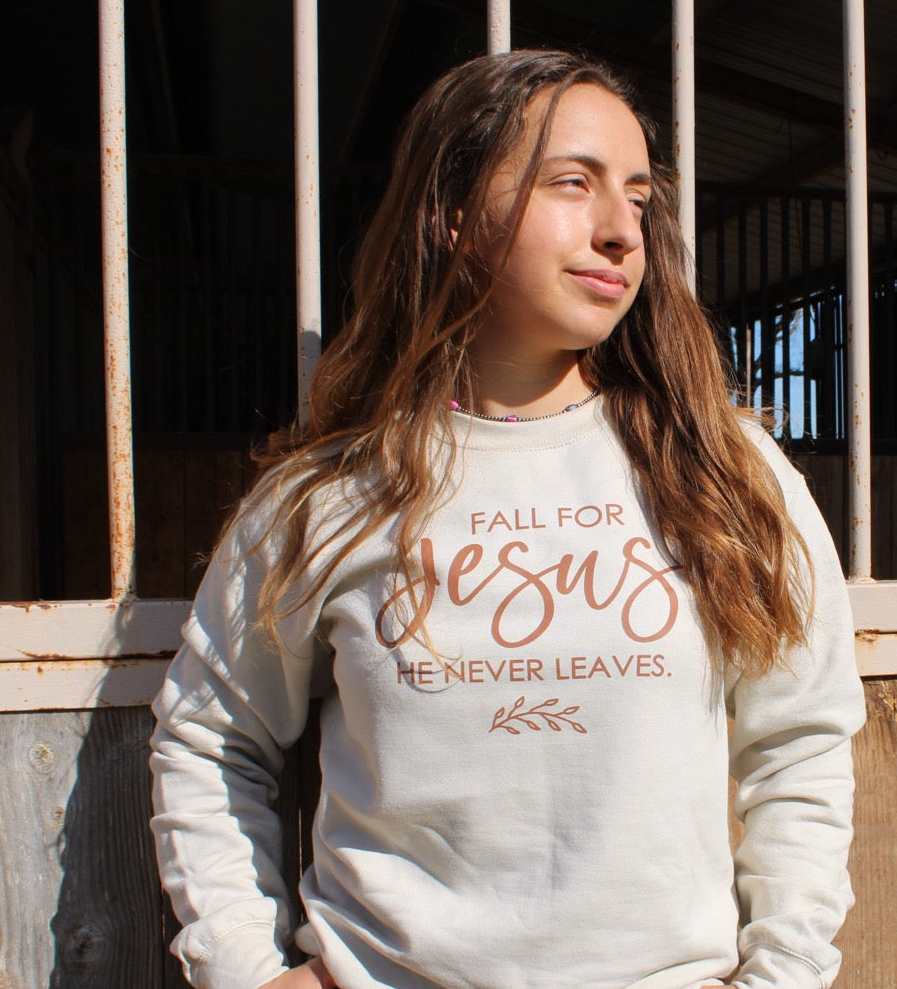Fall For Jesus Graphic Sweatshirt - Thanksgiving