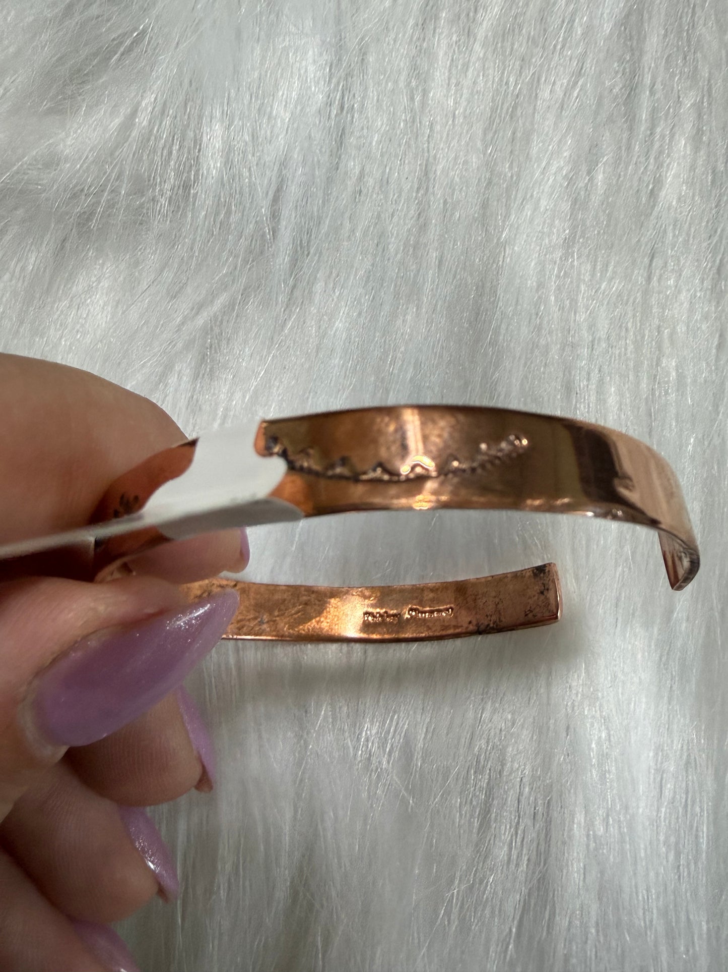 Copper bracelet Navajo made by Shirley plumber