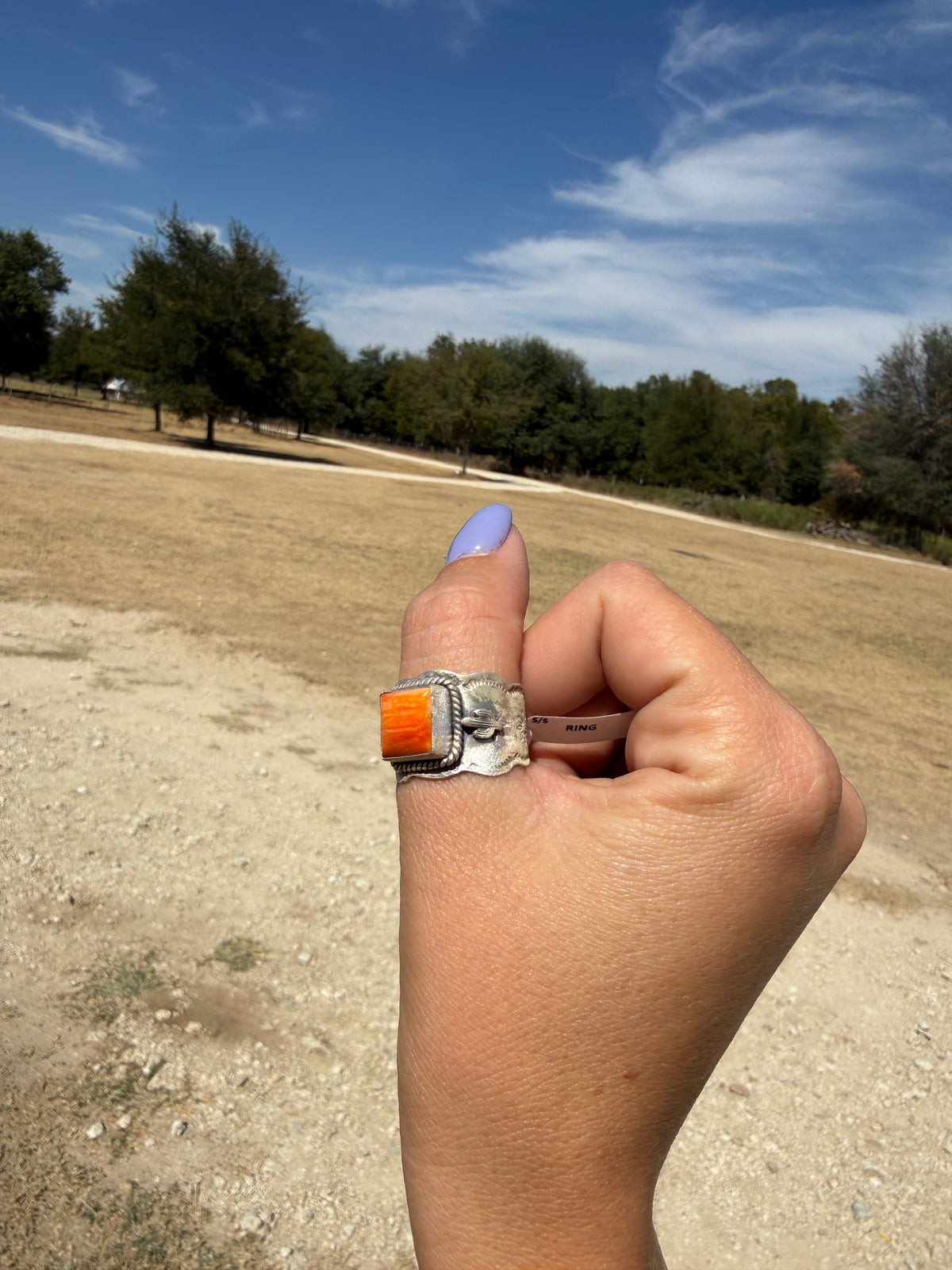 SIZE 10 spiny oyster cactus ring