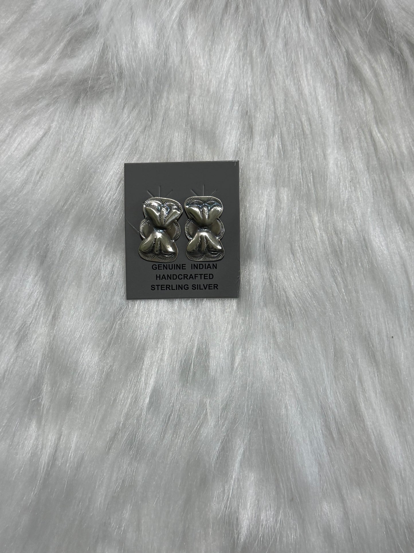 Sterling silver earrings Navajo made by Joan Begay