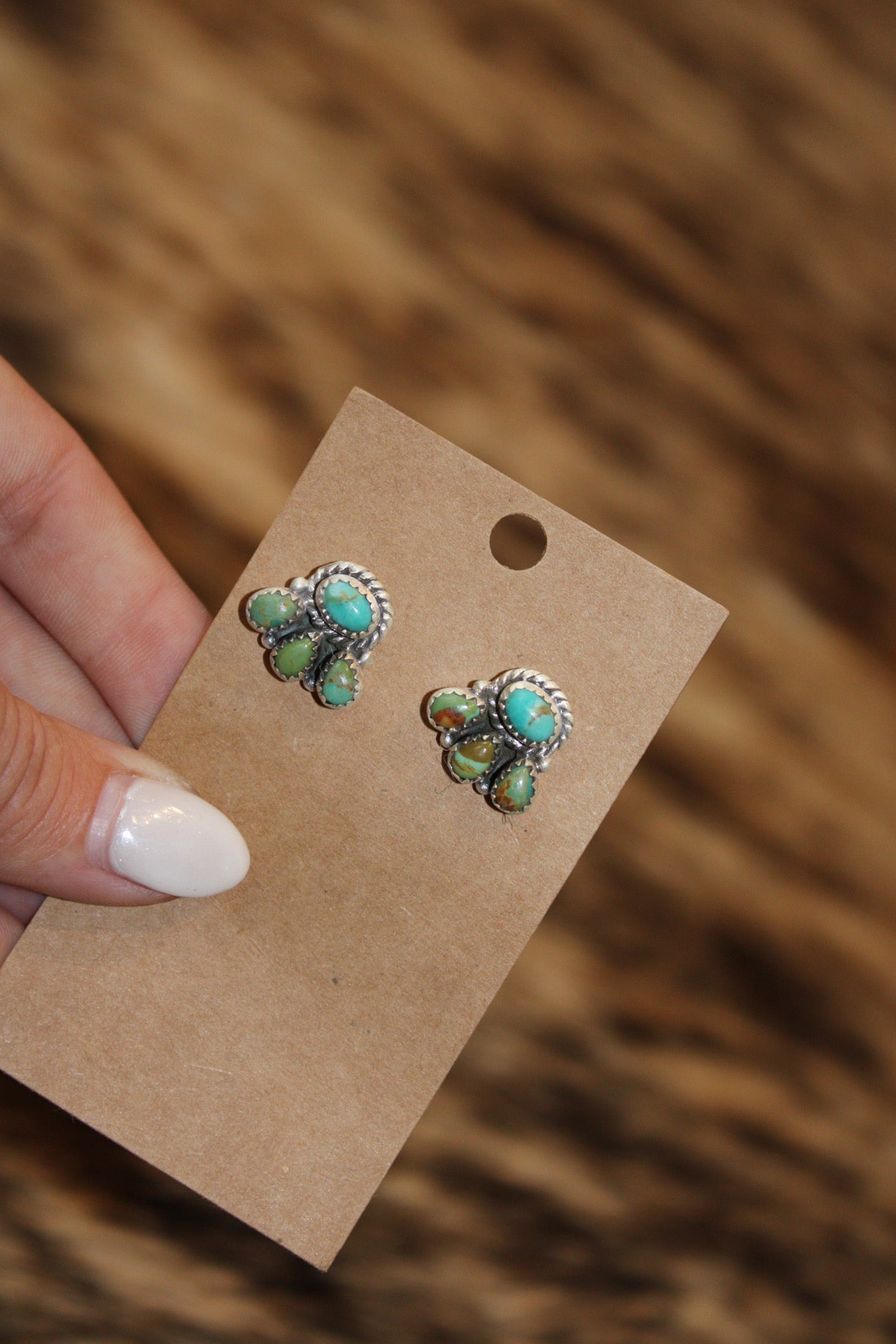Handmade turquoise & sterling silver earrings