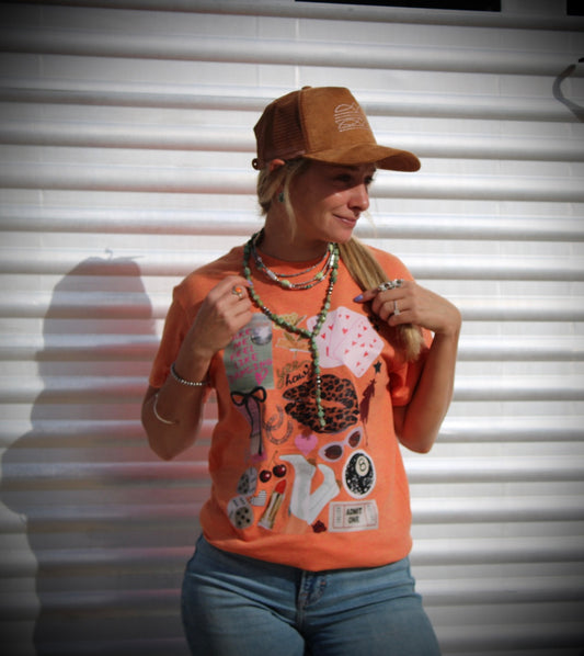Fall western collage tee