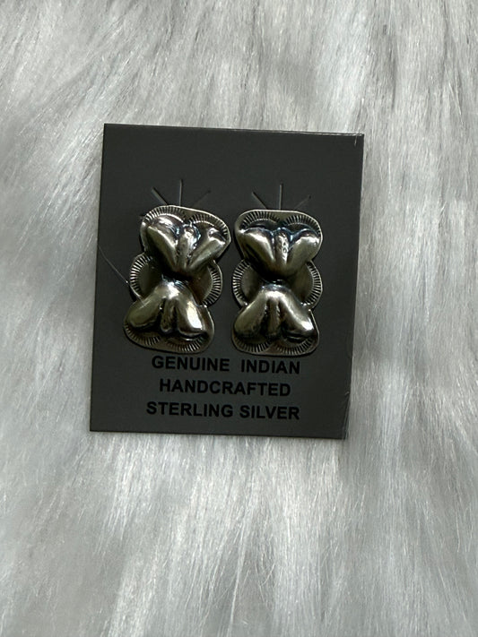 Sterling silver earrings Navajo made by Joan Begay