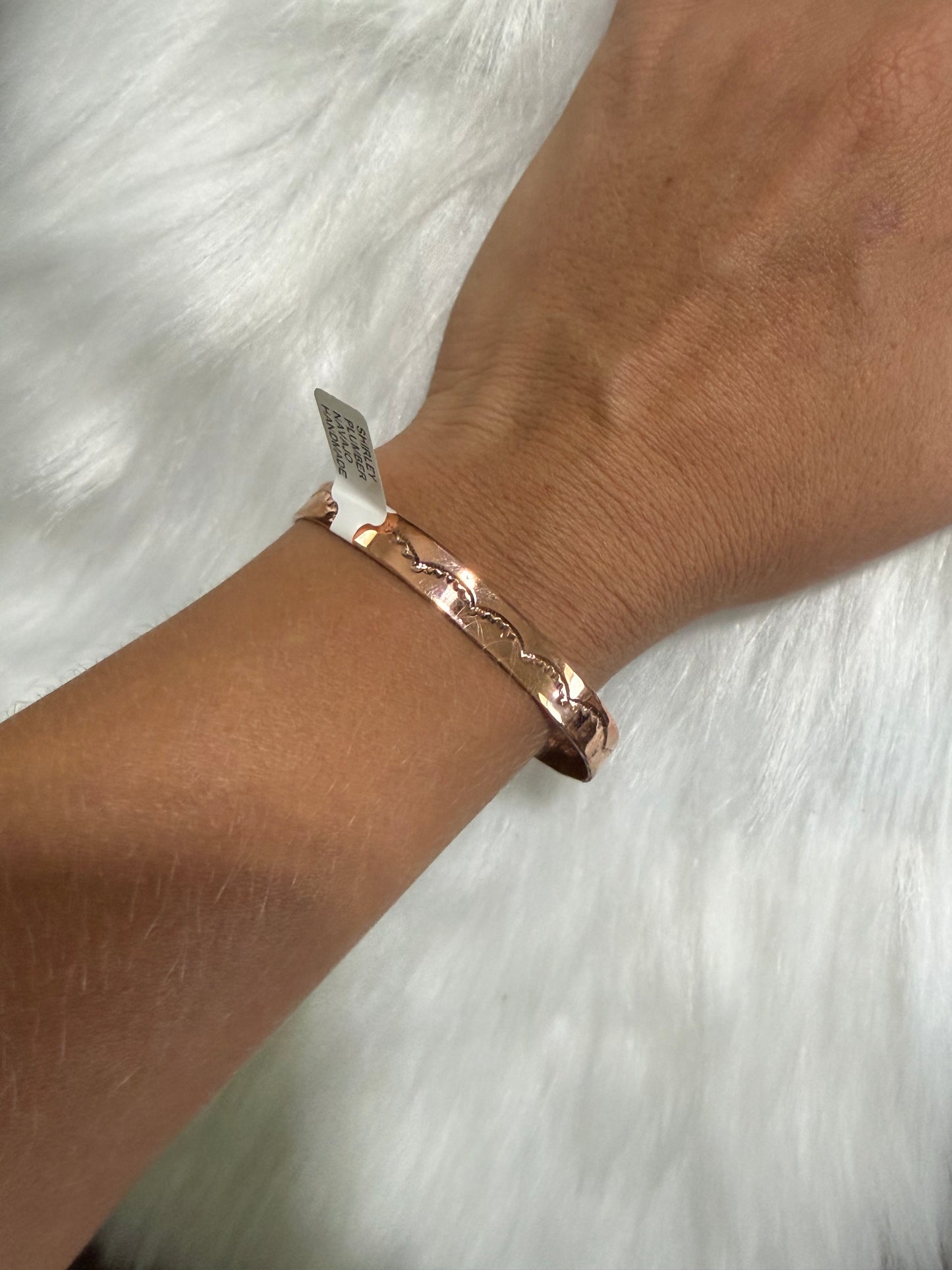 Copper bracelet Navajo made by Shirley plumber