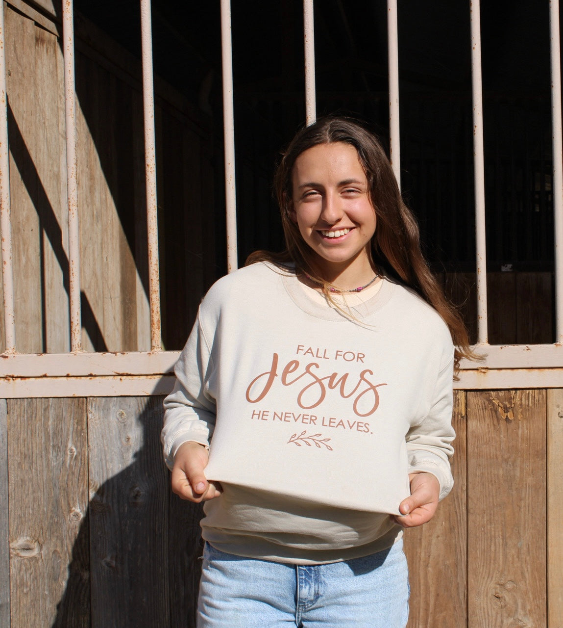 Fall For Jesus Graphic Sweatshirt - Thanksgiving