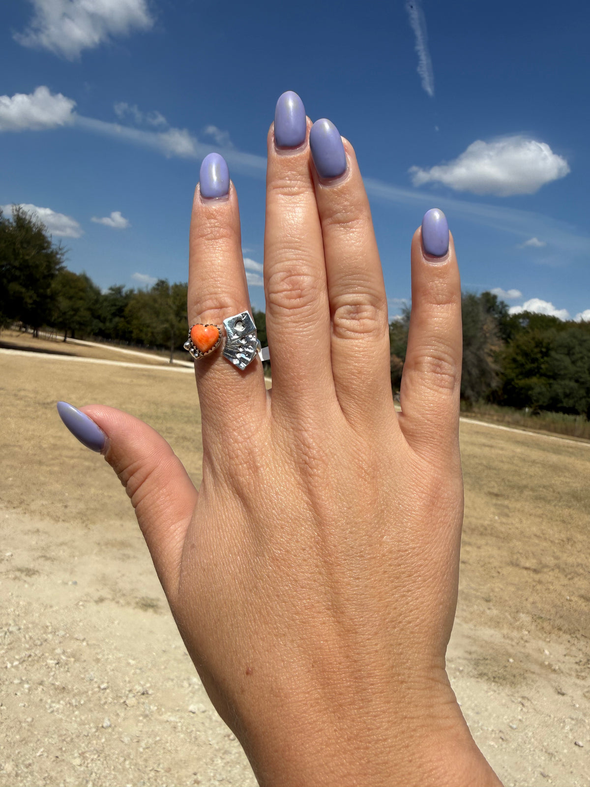 Spiny oyster card ring- adjustable