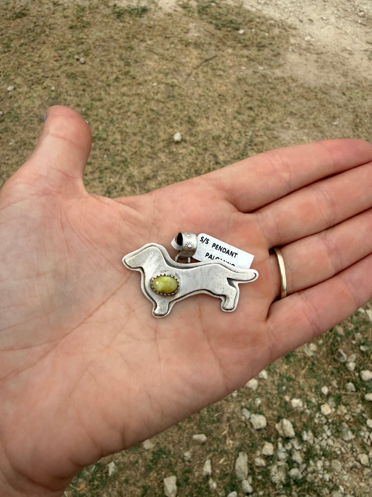 Palomino Wiener Dog Pendant