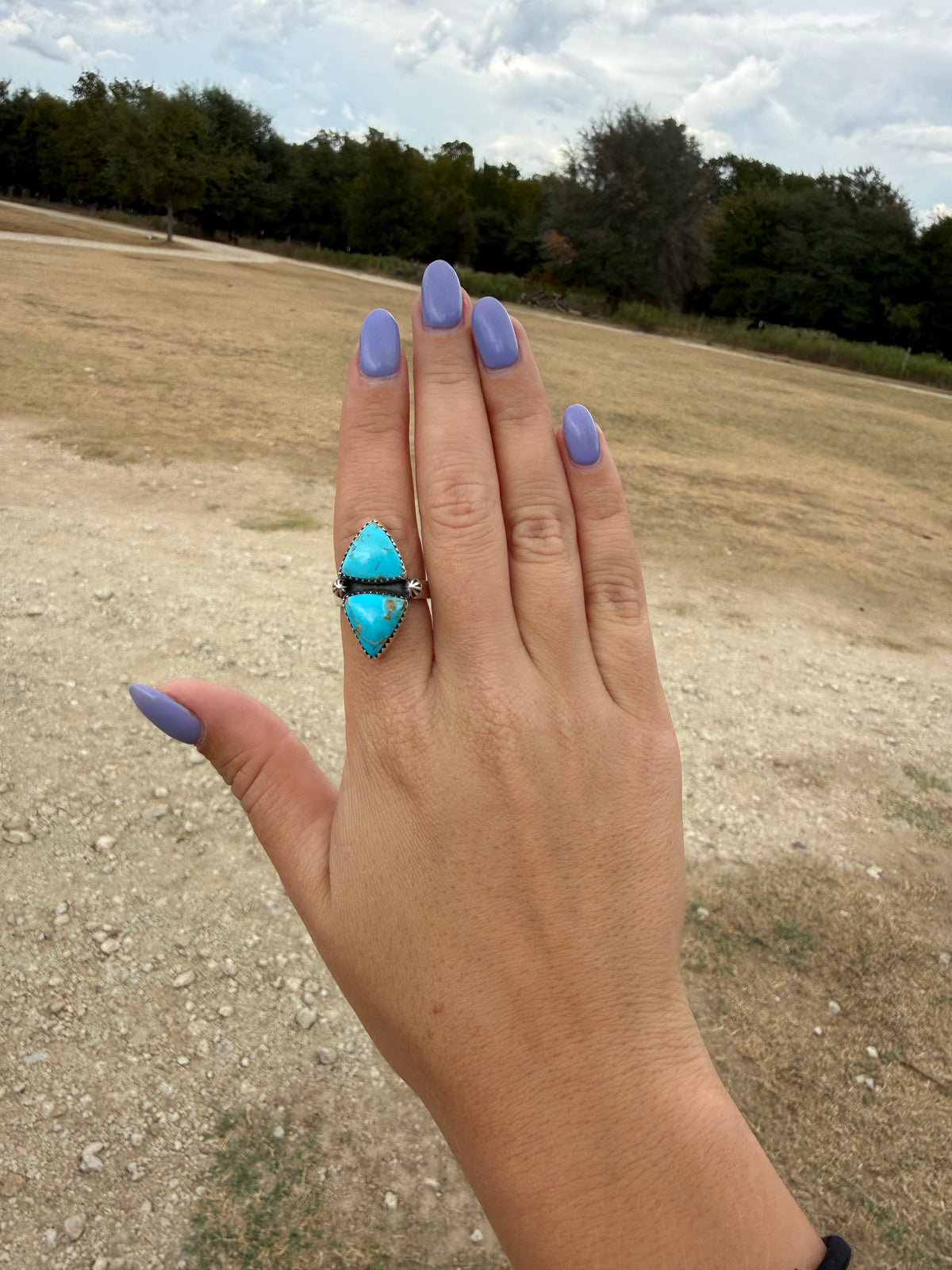 Kingman turquoise ring- adjustable