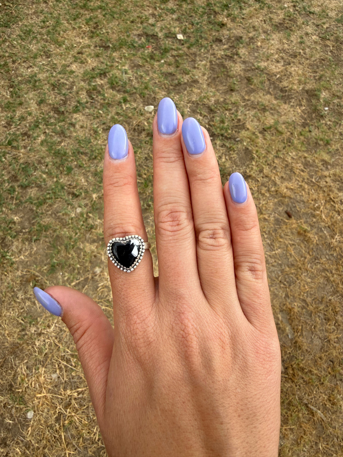White buffalo heart ring- adjustable