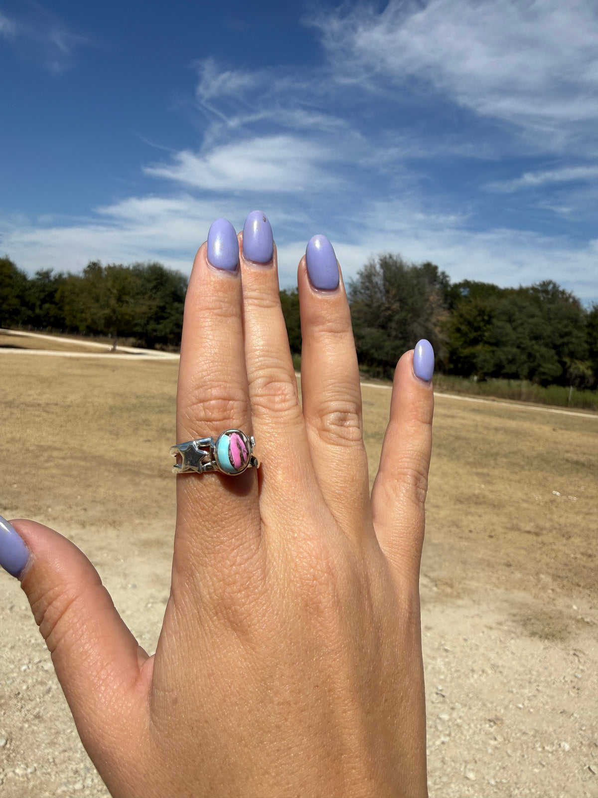 Cotton Candy star ring size 9