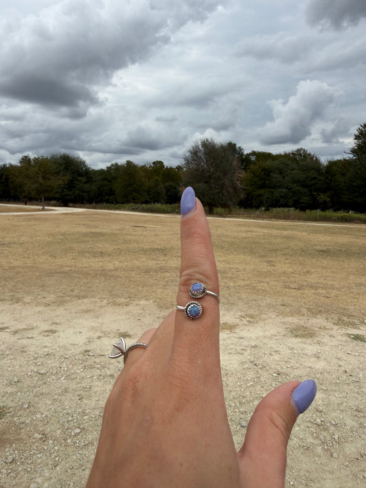 Opal ring- sterling adjustable