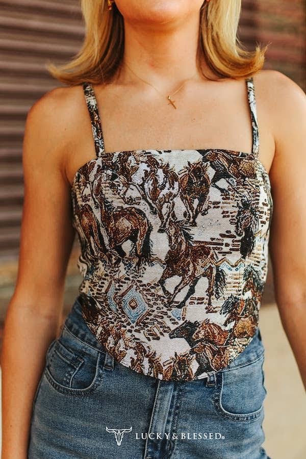 Horse Corset Top